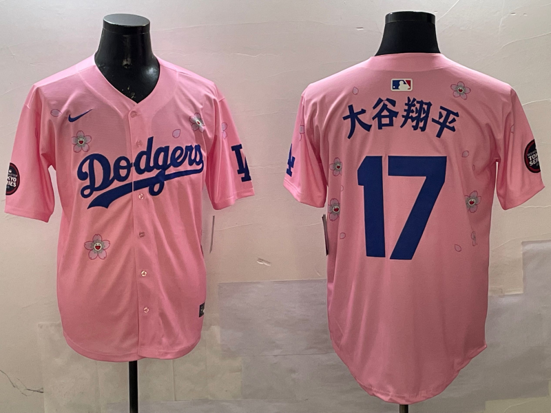 Men's Los Angeles Dodgers Shohei Ohtani #17 Pink Alternate Jersey